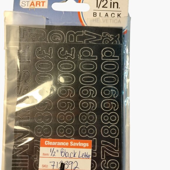 Black Adhesive Vinyl Letters Numbers Indoor Outdoor Mailbox Labels Tape - Picture 6 of 13